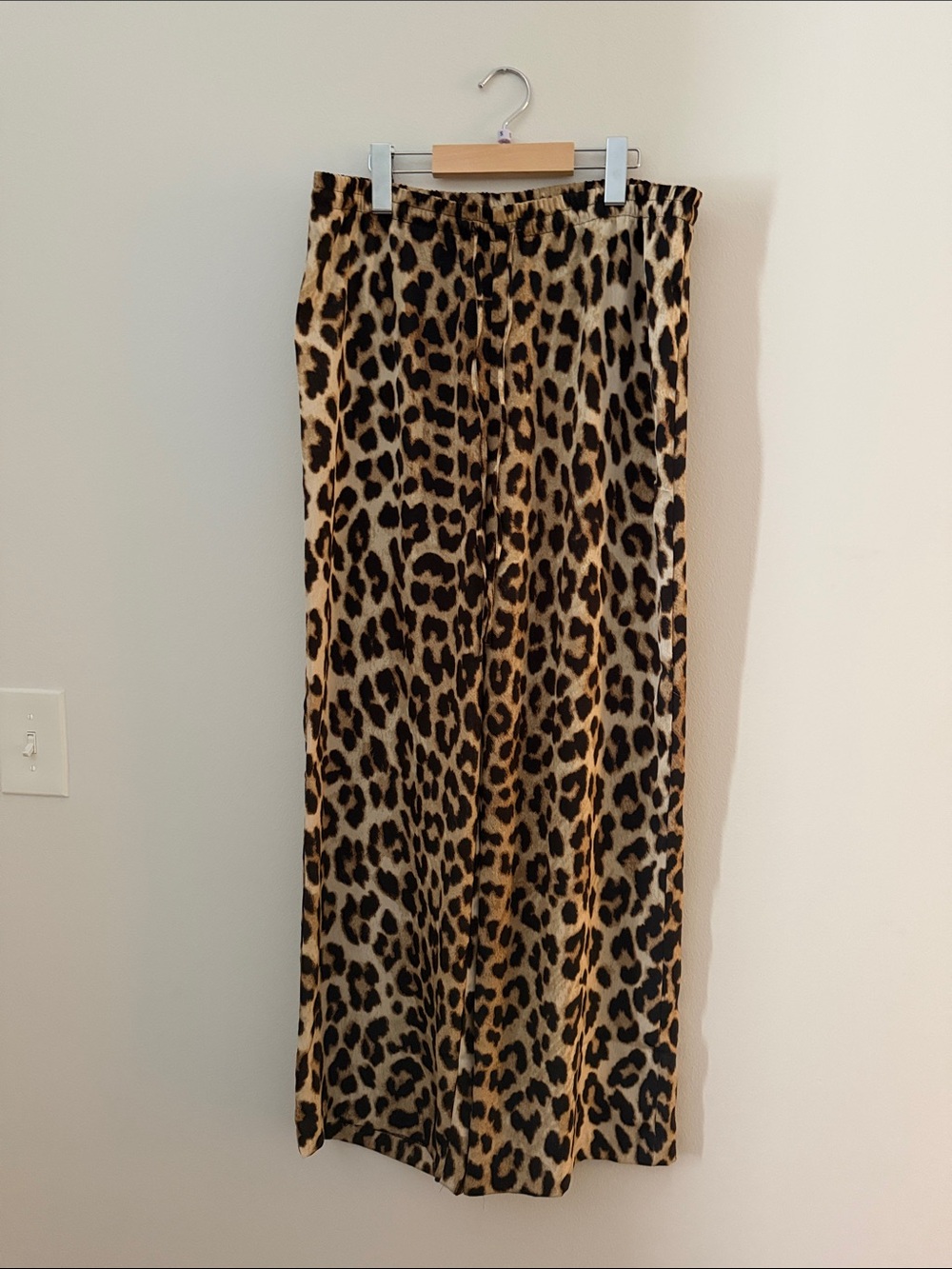 H&M Leopard Print Maxi Skirt in Black and Brown